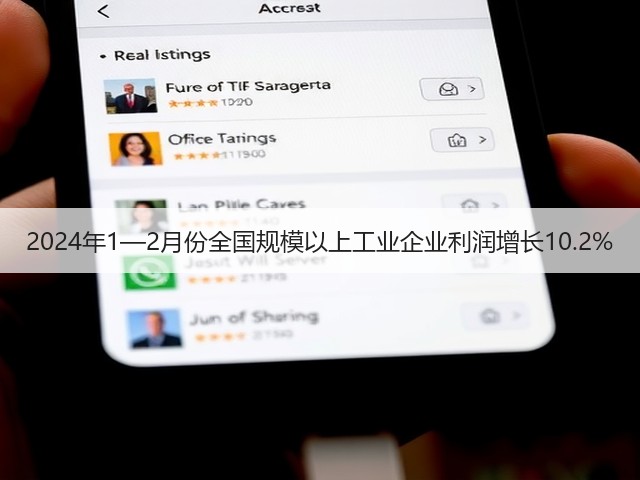 2024年1—2月份全国规模以上工业企业利润增长10.2% 2024年1—2月份全国规模以上工业企业利润增长10.2%