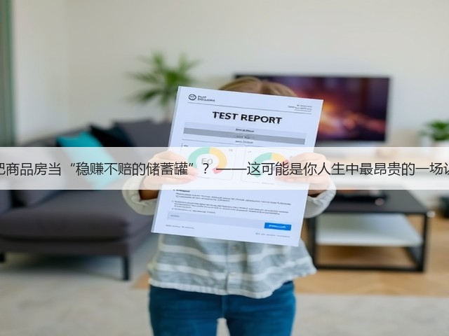 你还在把商品房当“稳赚不赔的储蓄罐”?——这可能是你人生中最昂贵的一场认知幻觉 你还在把商品房当“稳赚不赔的储蓄罐”?——这可能是你人生中最昂贵的一场认知幻觉