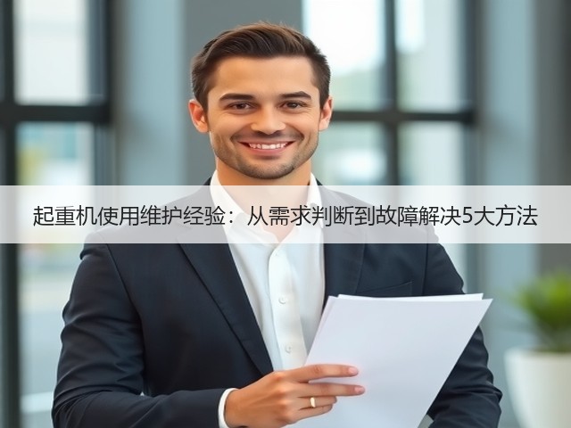 起重机使用维护经验:从需求判断到故障解决5大方法 起重机使用维护经验:从需求判断到故障解决5大方法
