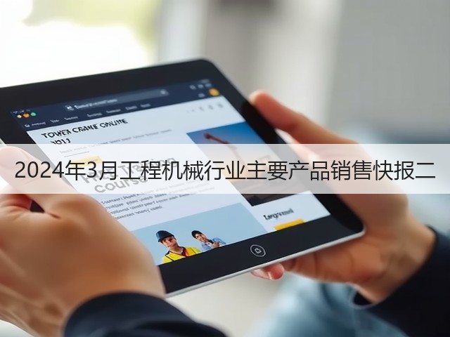 2024年3月工程机械行业主要产品销售快报二 2024年3月工程机械行业主要产品销售快报二