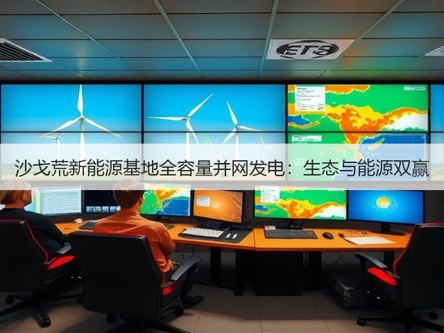 沙戈荒新能源基地全容量并网发电：生态与能源双赢
