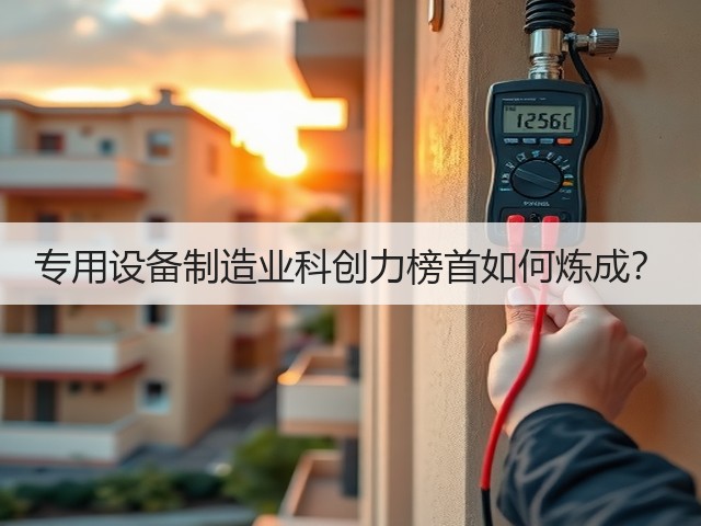 专用设备制造业科创力榜首如何炼成？