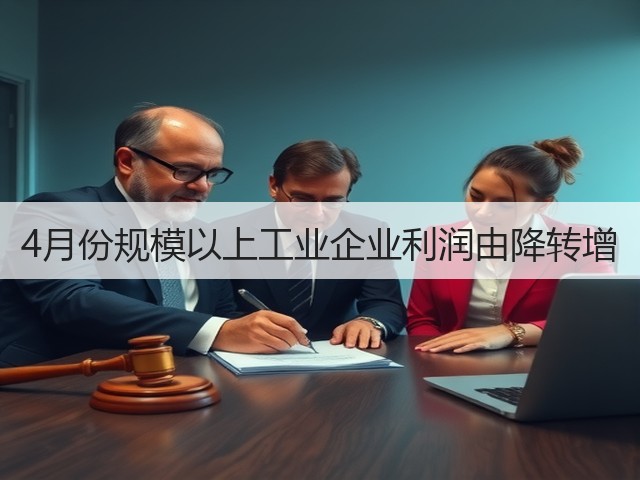 4月份规模以上工业企业利润由降转增