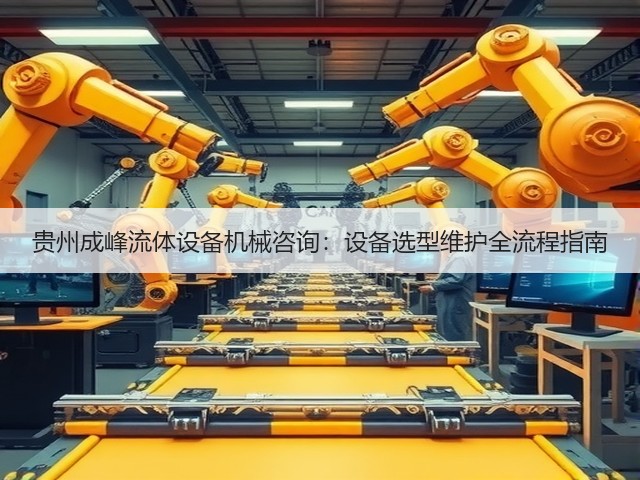贵州成峰流体设备机械咨询:设备选型维护全流程指南 贵州成峰流体设备机械咨询:设备选型维护全流程指南