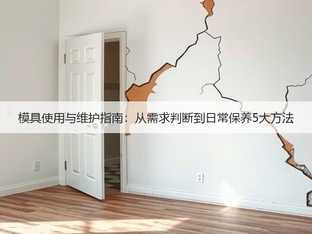 模具使用与维护指南：从需求判断到日常保养5大方法