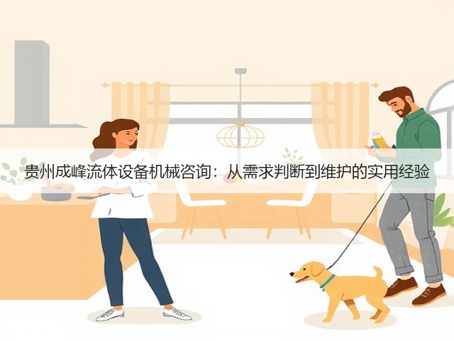 贵州成峰流体设备机械咨询：从需求判断到维护的实用经验