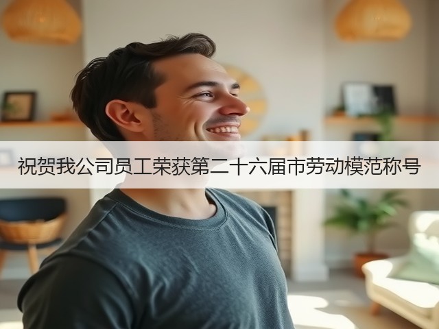 祝贺我公司员工荣获第二十六届市劳动模范称号 祝贺我公司员工荣获第二十六届市劳动模范称号