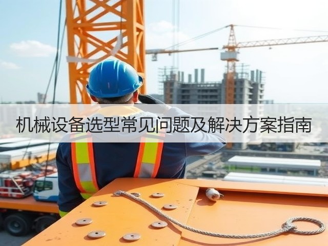 机械设备选型常见问题及解决方案指南