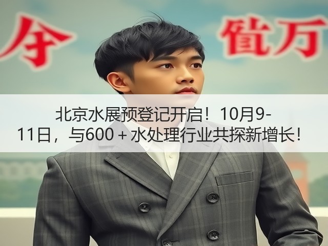 北京水展预登记开启!10月9-11日,与600+水处理行业共探新增长! 北京水展预登记开启!10月9-11日,与600+水处理行业共探新增长!