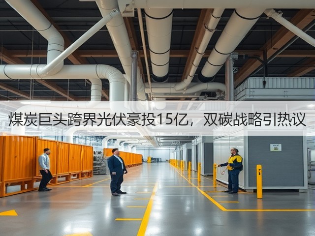 煤炭巨头跨界光伏豪投15亿,双碳战略引热议 煤炭巨头跨界光伏豪投15亿,双碳战略引热议