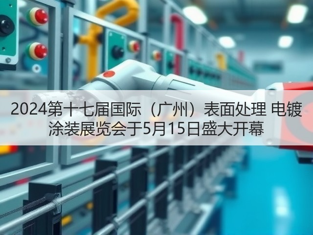 2024第十七届国际(广州)表面处理 电镀 涂装展览会于5月15日盛大开幕 2024第十七届国际(广州)表面处理 电镀 涂装展览会于5月15日盛大开幕