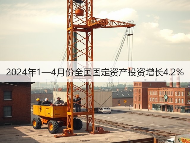 2024年1—4月份全国固定资产投资增长4.2%