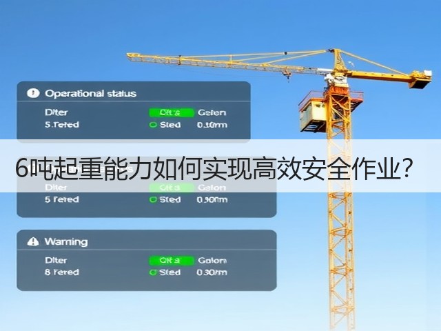 6吨起重能力如何实现高效安全作业？