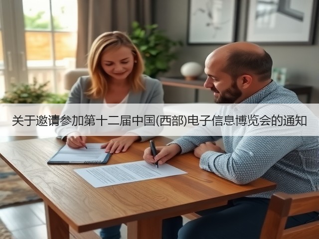 关于邀请参加第十二届中国(西部)电子信息博览会的通知 关于邀请参加第十二届中国(西部)电子信息博览会的通知
