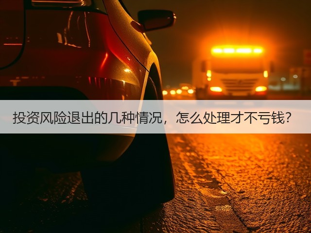 投资风险退出的几种情况，怎么处理才不亏钱？