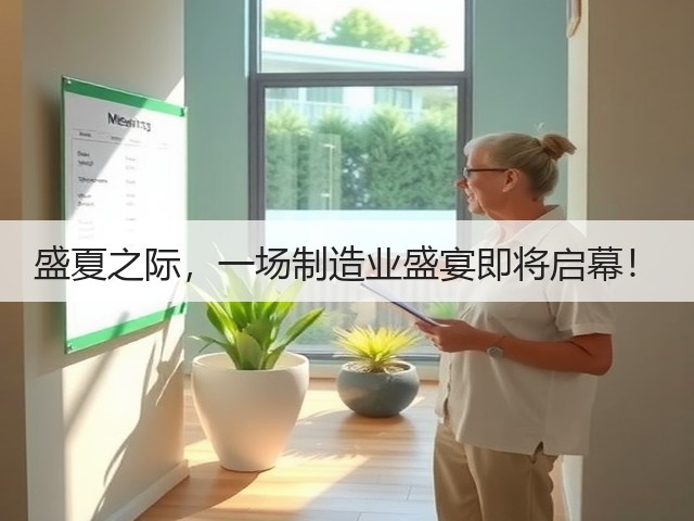 盛夏之际,一场制造业盛宴即将启幕! 盛夏之际,一场制造业盛宴即将启幕!
