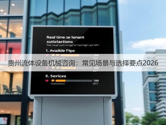 贵州流体设备机械咨询:常见场景与选择要点2026 贵州流体设备机械咨询:常见场景与选择要点2026