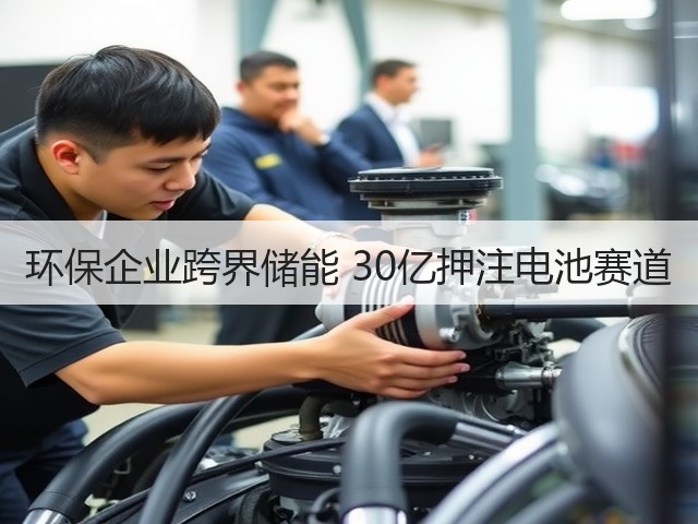 环保企业跨界储能 30亿押注电池赛道