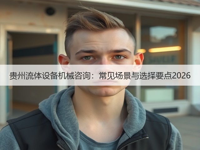 贵州流体设备机械咨询:常见场景与选择要点2026 贵州流体设备机械咨询:常见场景与选择要点2026
