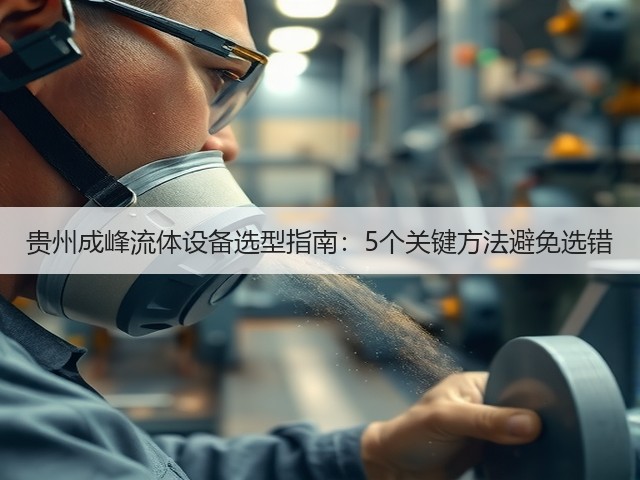 贵州成峰流体设备选型指南：5个关键方法避免选错