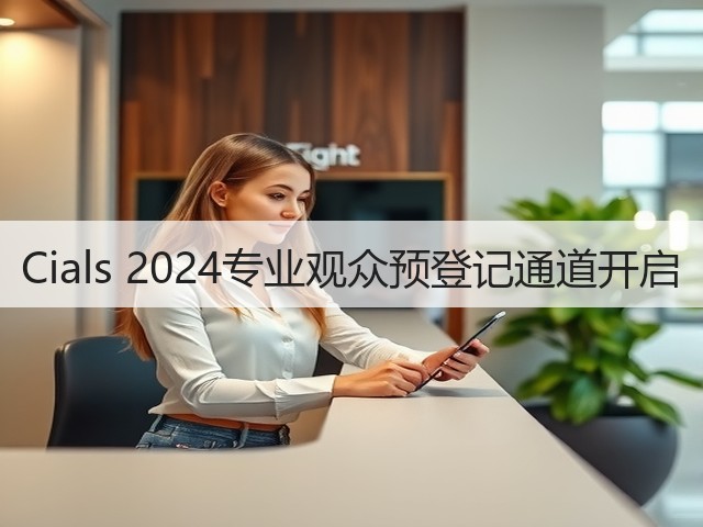 Cials 2024专业观众预登记通道开启 Cials 2024专业观众预登记通道开启