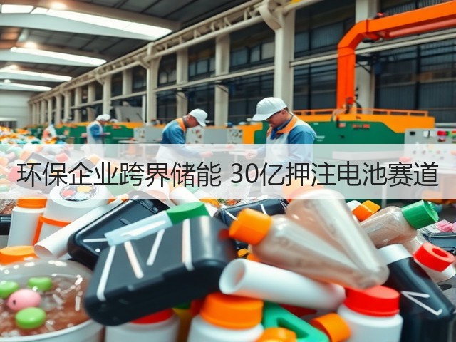 环保企业跨界储能 30亿押注电池赛道