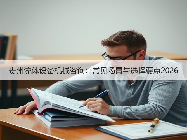 贵州流体设备机械咨询:常见场景与选择要点2026 贵州流体设备机械咨询:常见场景与选择要点2026