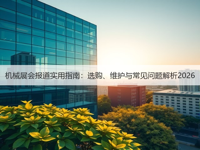 机械展会报道实用指南：选购、维护与常见问题解析2026