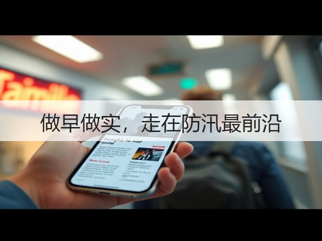 做早做实,走在防汛最前沿 做早做实,走在防汛最前沿