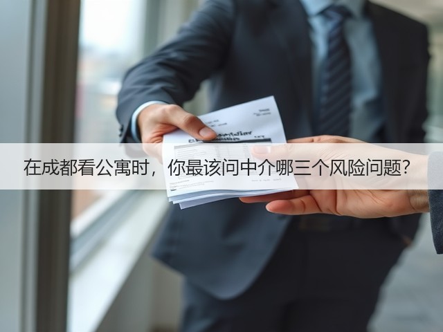 在成都看公寓时,你最该问中介哪三个风险问题? 在成都看公寓时,你最该问中介哪三个风险问题?
